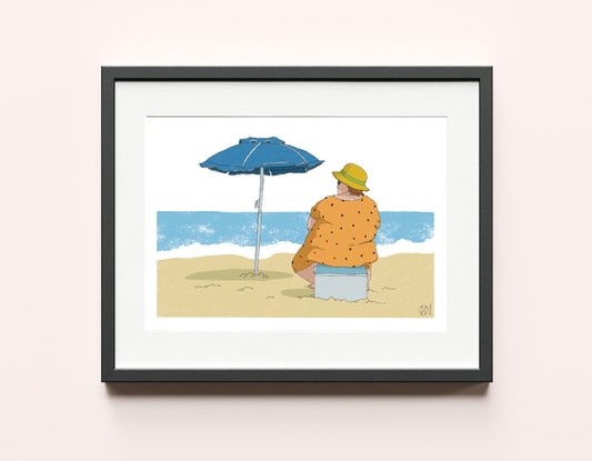 Baigneuse 2.0 sur glacière, 21 x 30 cm