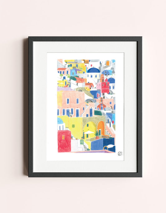 Santorin, 30 x 40 cm