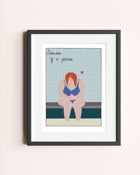 Y a piscine, 21 x 30 cm