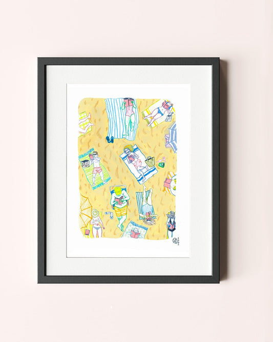 A la plage, 30 x 40 cm