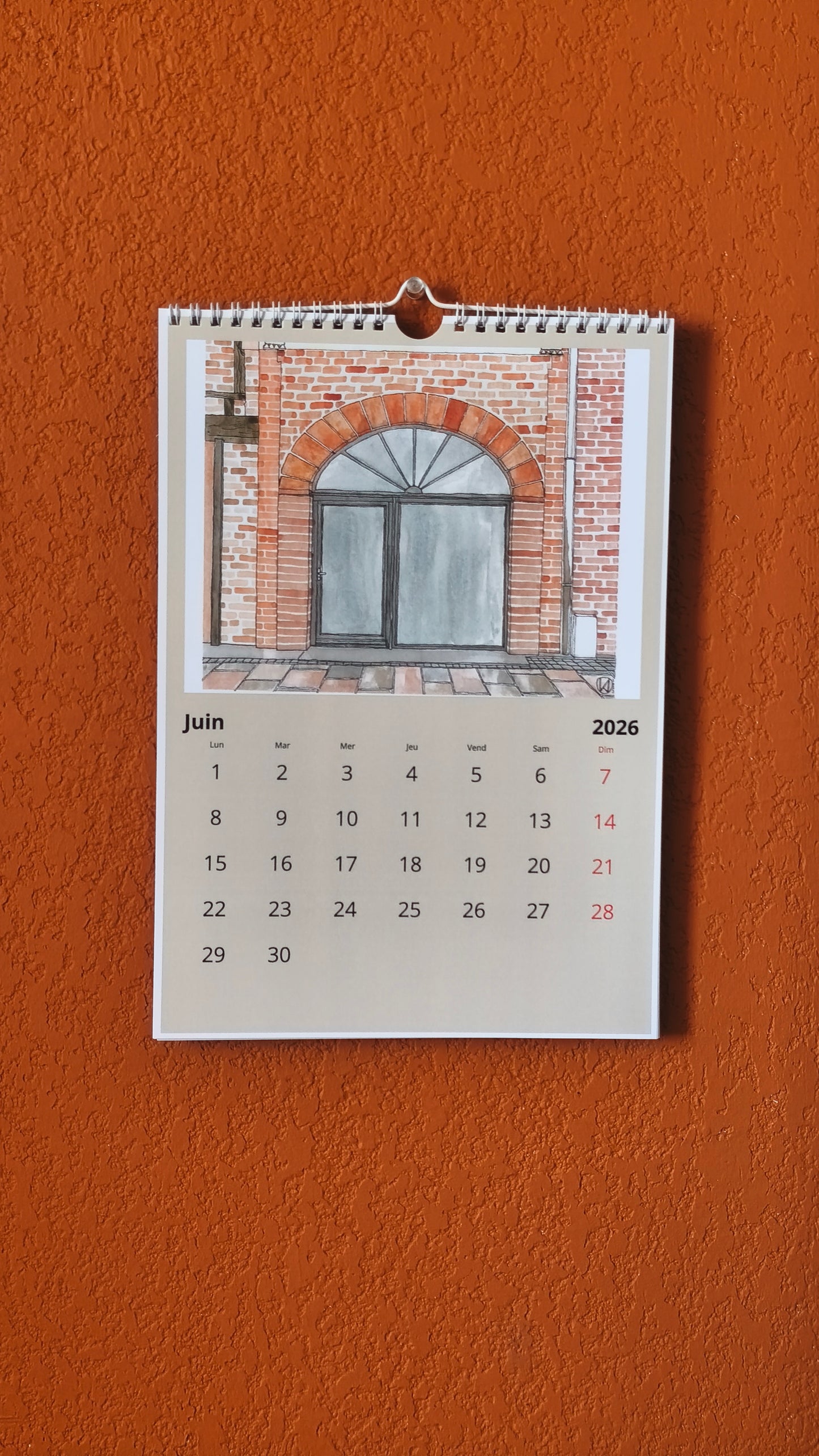 Calendrier mural 2026, 21 x 30 cm