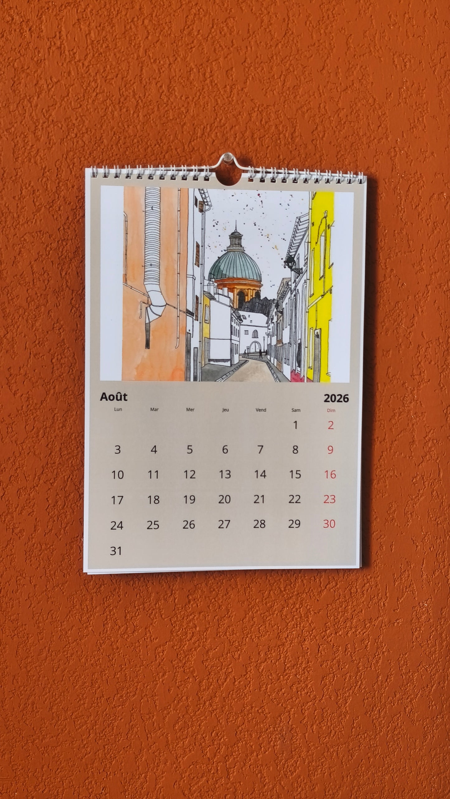 Calendrier mural 2026, 21 x 30 cm