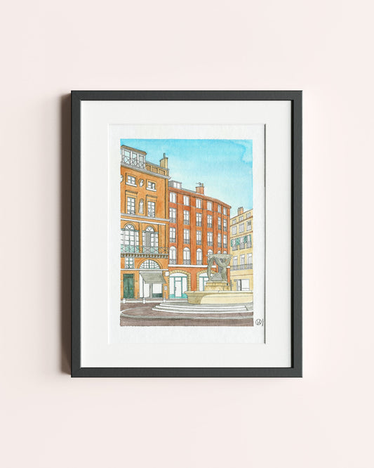 Place de la Trinité, 30 x 40 cm