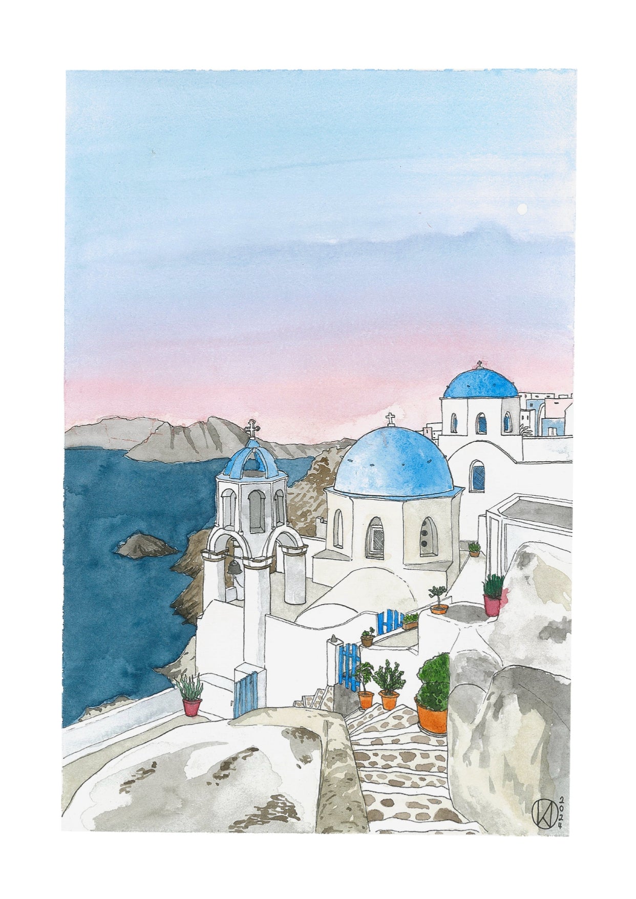Oia, 21 x 30 cm