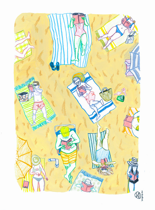 A la plage, 30 x 40 cm