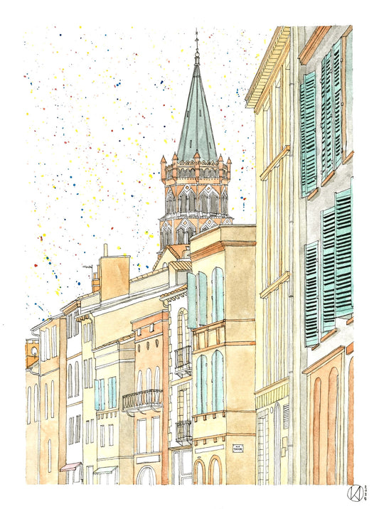 Saint Sernin, 30 x 40 cm