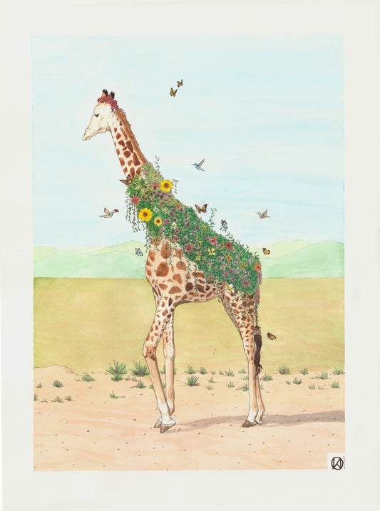 Girafe, 30 x 40 cm