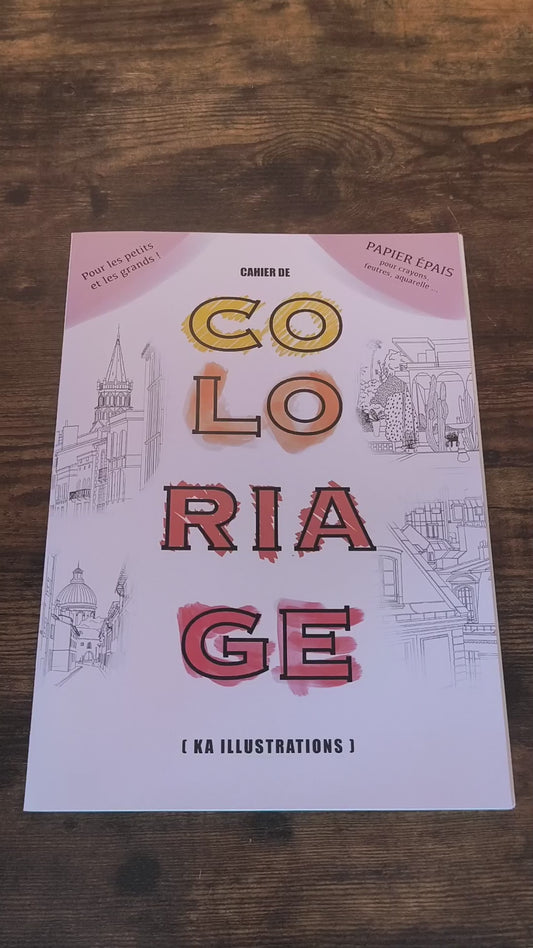 Cahier de coloriage, format A4